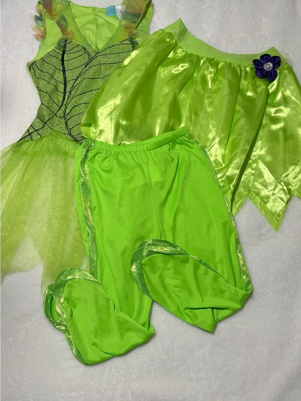 Child’s Disney Bright Lime Green Fairy Costume. OS